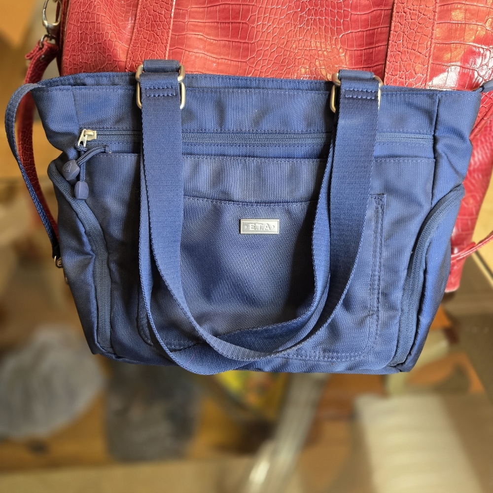 ETA Blue Women's Multi Compartment Handbag